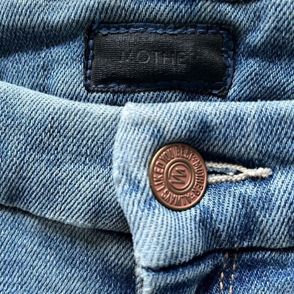 Mother high Waisted Looker Crop Denim Jeans In Chatterbox Embroidered Size 28 - Picture 5 of 15
